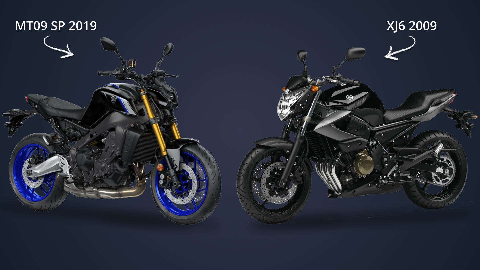 Pegase Moto GPS tracker tegen diefstal van een 2019 MT09 en een 2009 XJ6 