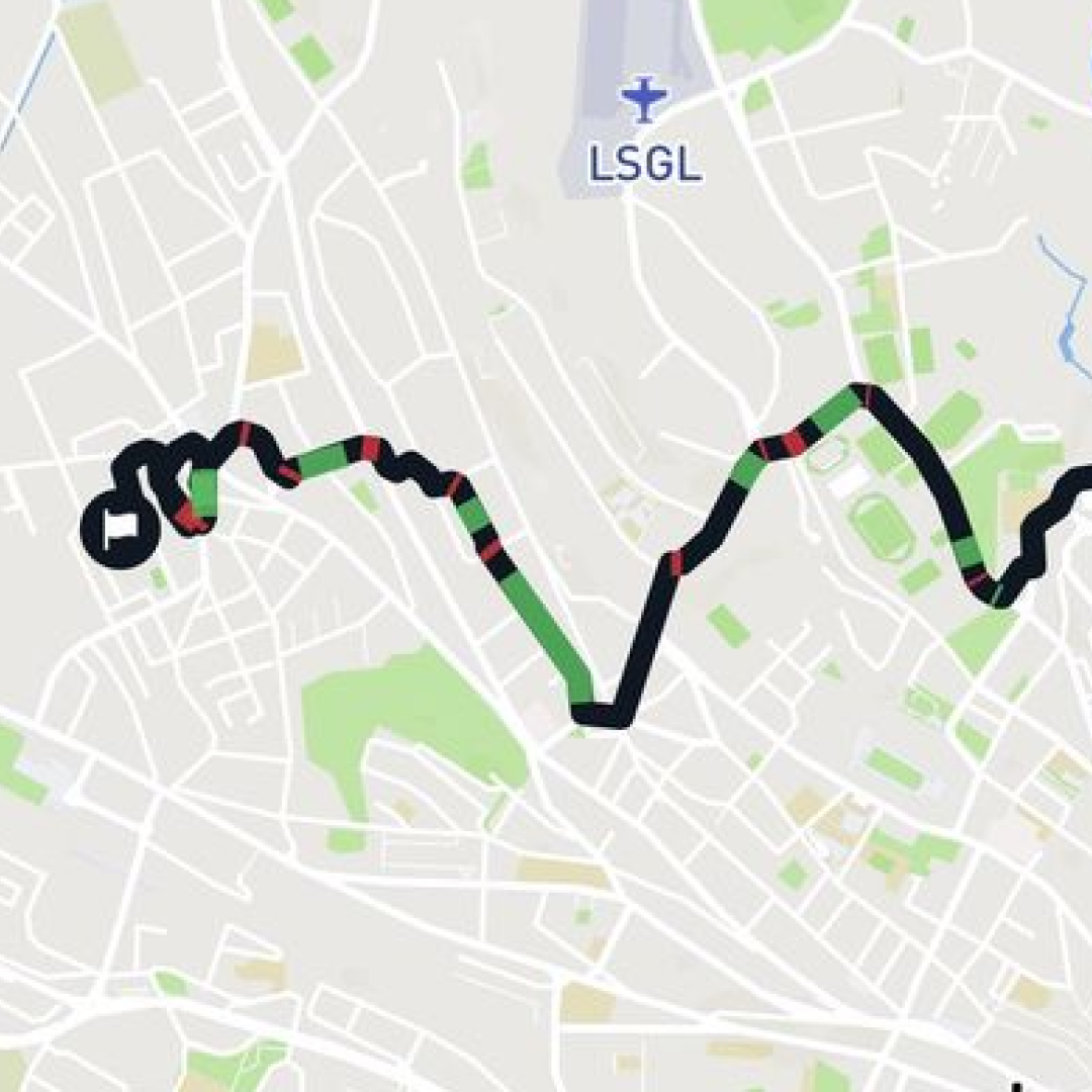 Route taken by the thief of the motorbike from Leuk_701