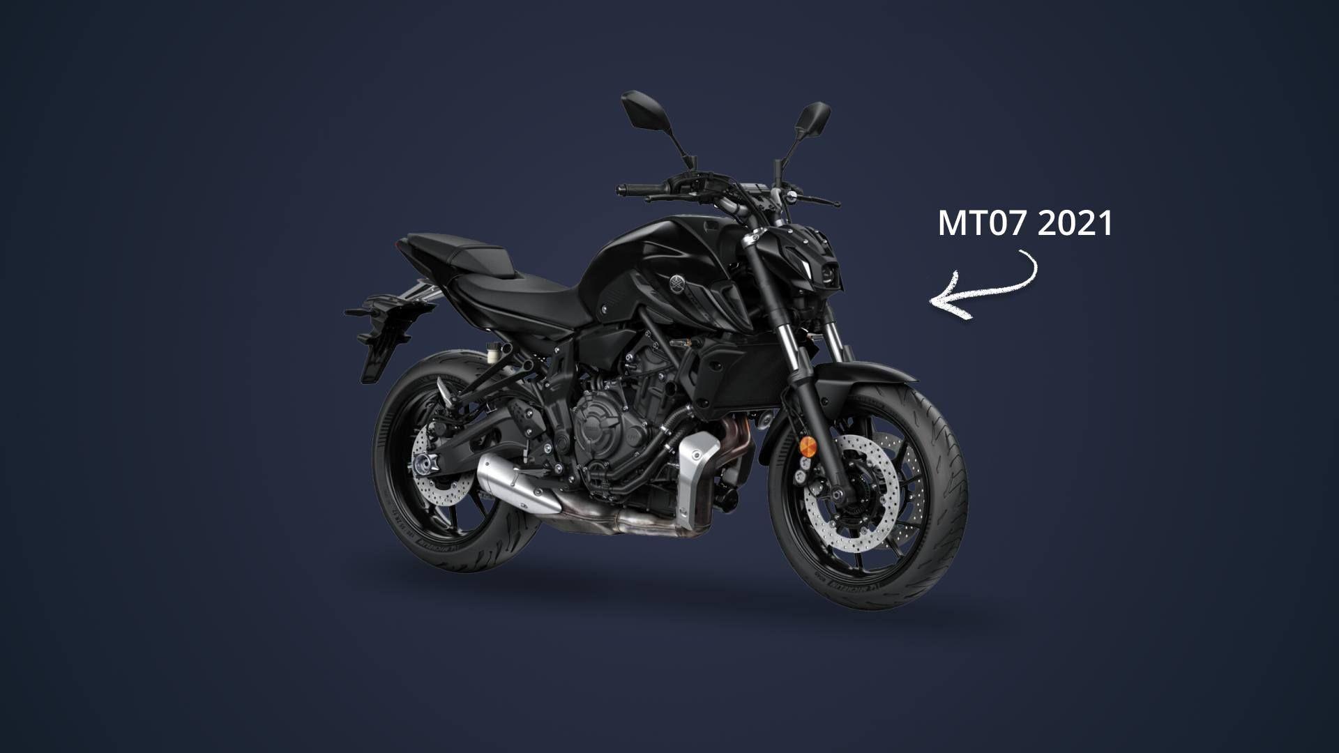 Foto van motorfiets gevonden dankzij de Pegase Moto tracker Yamaha MT07 model 2021
