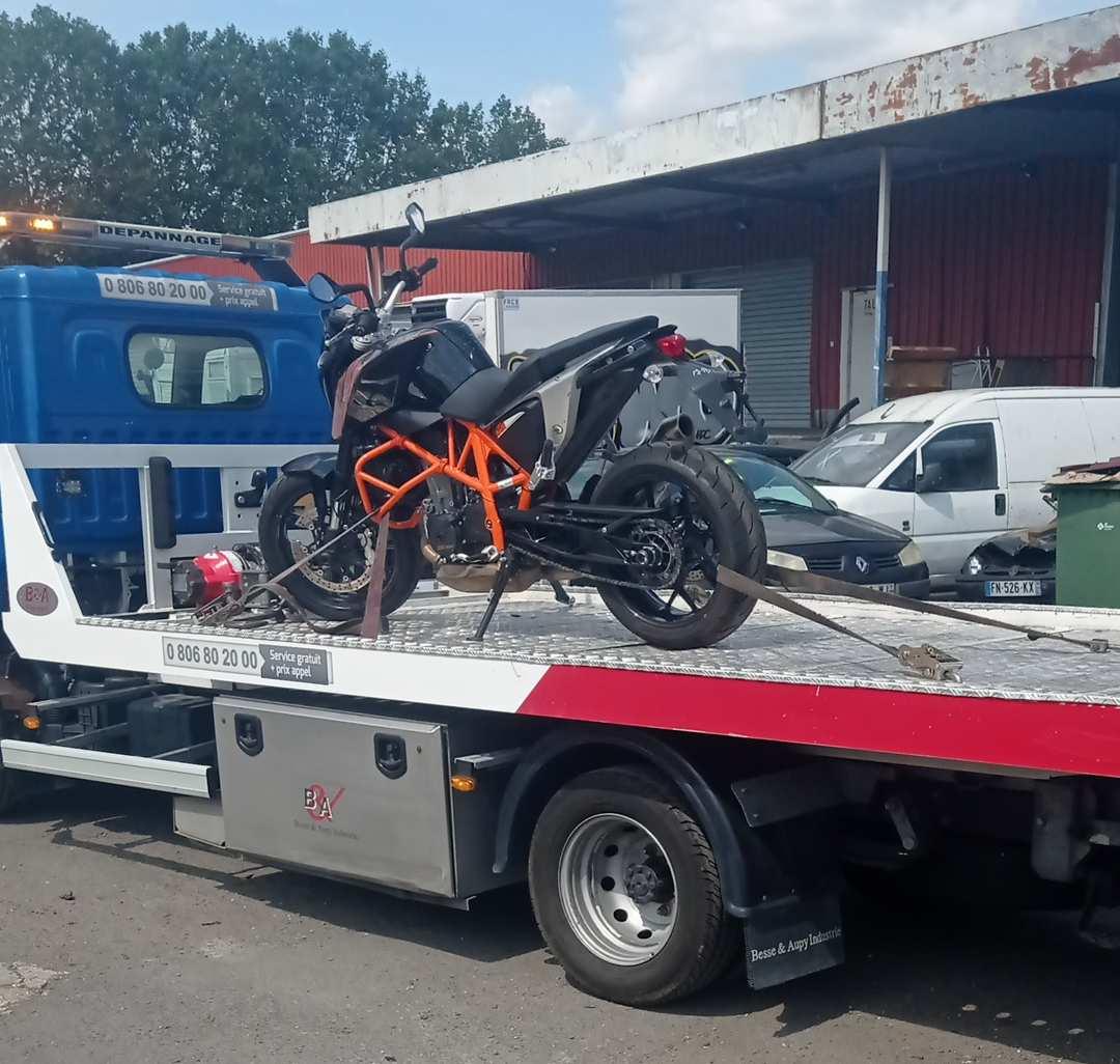 Abschleppen Duke 690 KTM